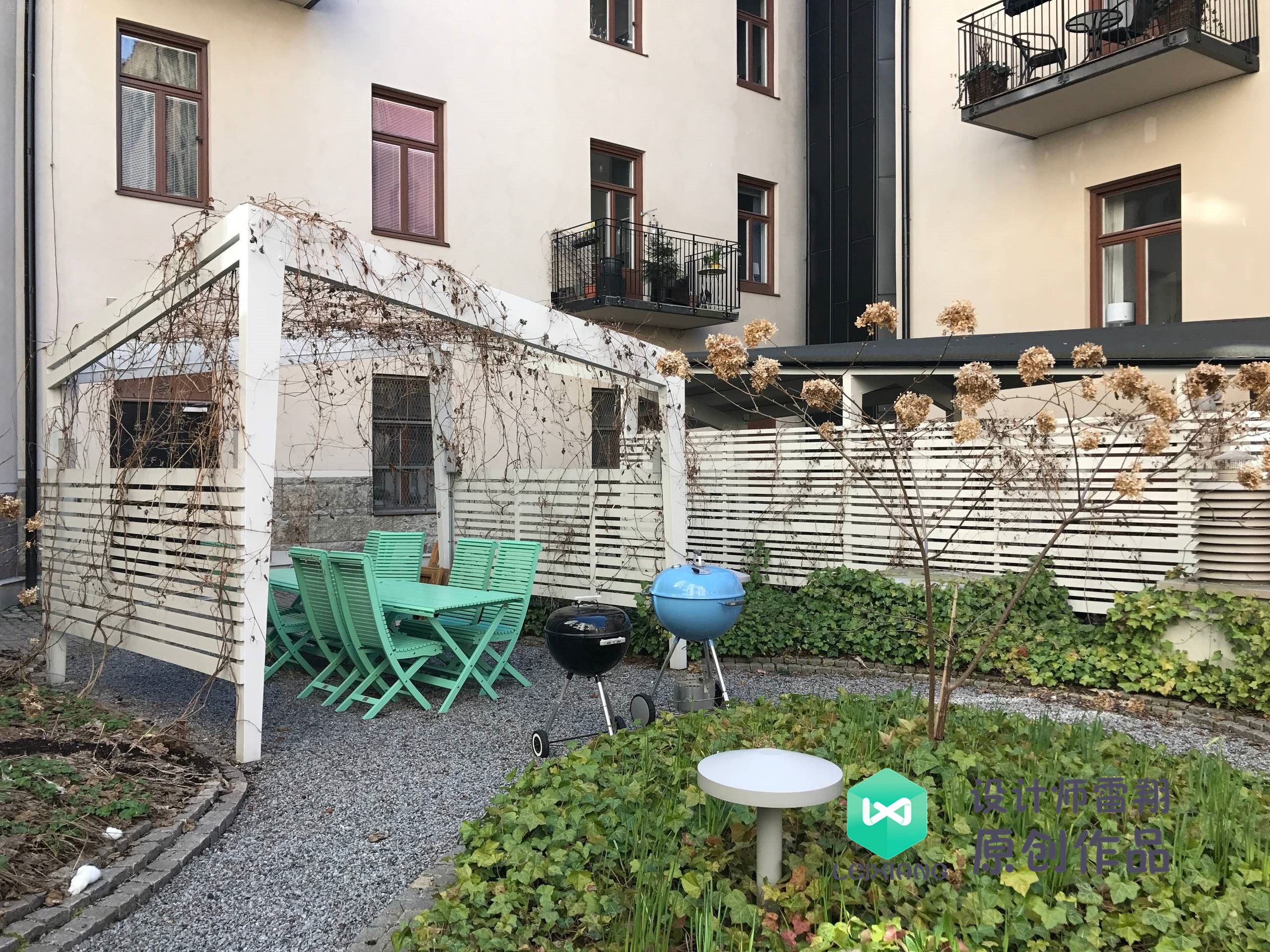 庭院防腐木颜色搭配效果图,庭院怎么铺装防腐木