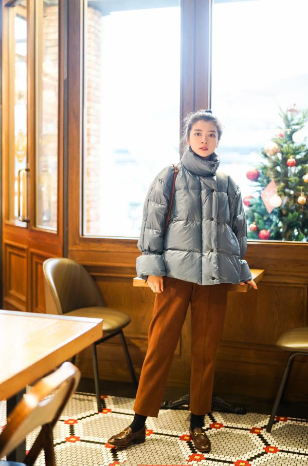 三木妈妈羽绒服最新穿搭,三木妈妈短款羽绒服
