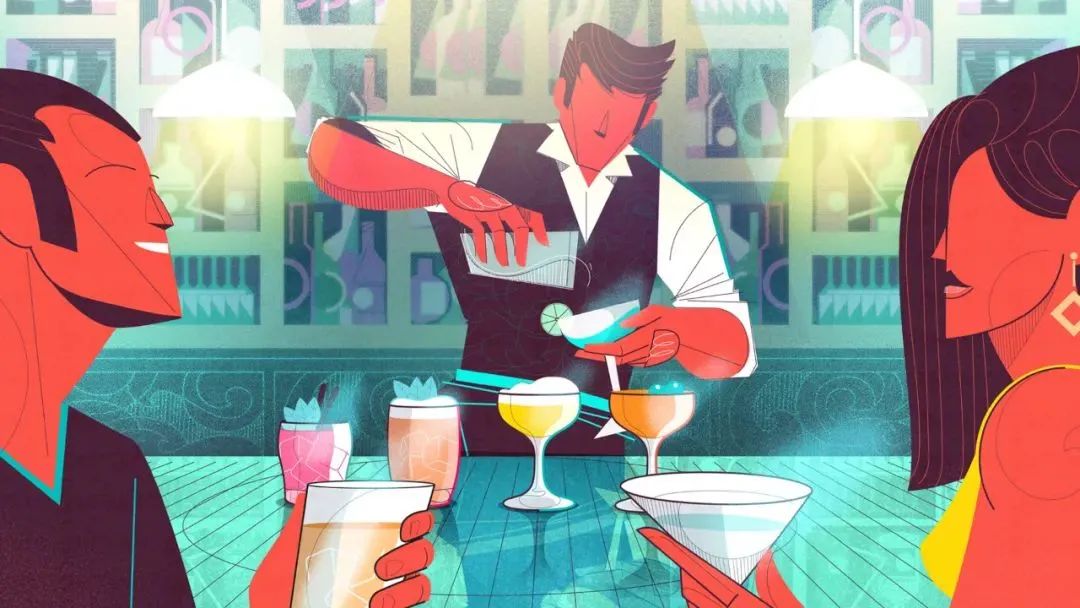 画面冲击感强烈的插画,这种手绘插画是用什么笔画的