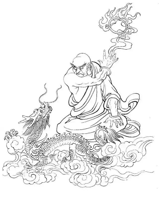 白描佛像线稿图片大全,白描佛像画法图片大全