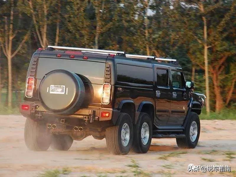 六轮悍马h2加长版视频,悍马h2越野最新款