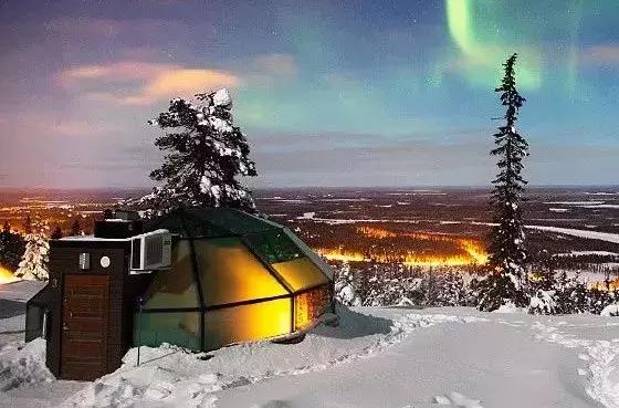 芬兰玻璃屋极光横屏,芬兰极光玻璃屋造价