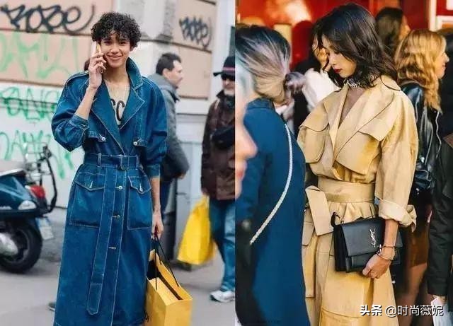 宽松外套搭配腰带,搭配一条腰带就变得时髦有型