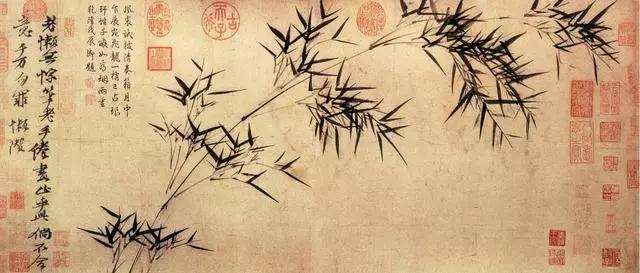 除了吃竹笋，竹筒饭，中国绘画大师们笔下的墨竹也十分有味道