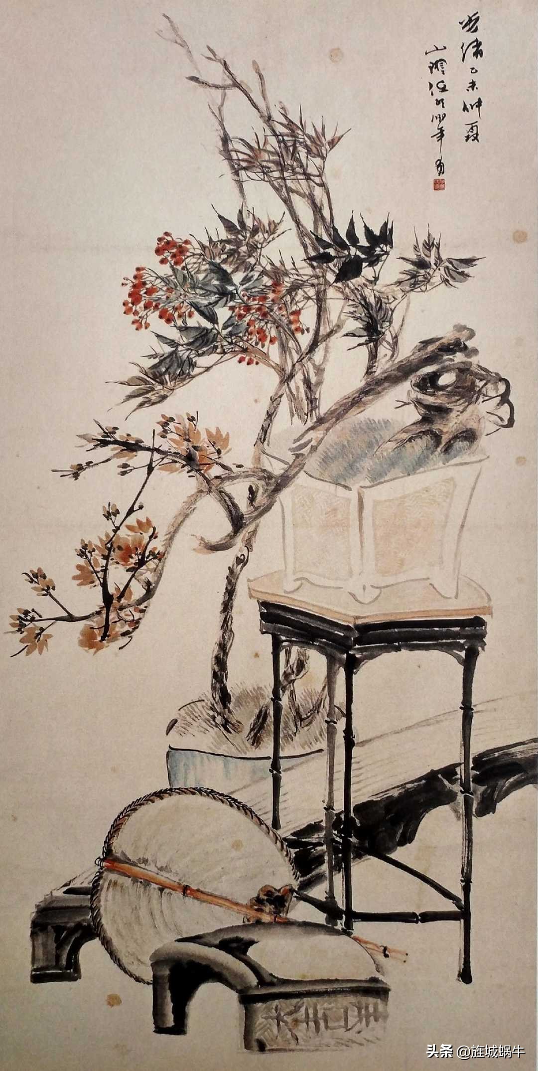 他以笔墨捕捉迎风腾飞的鸟雀、轻灵鲜活的花蕾