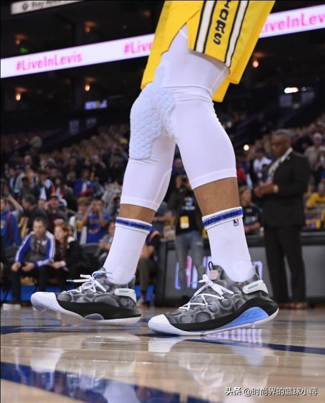 库里踩脚视频,库里上脚库里6全明星配色