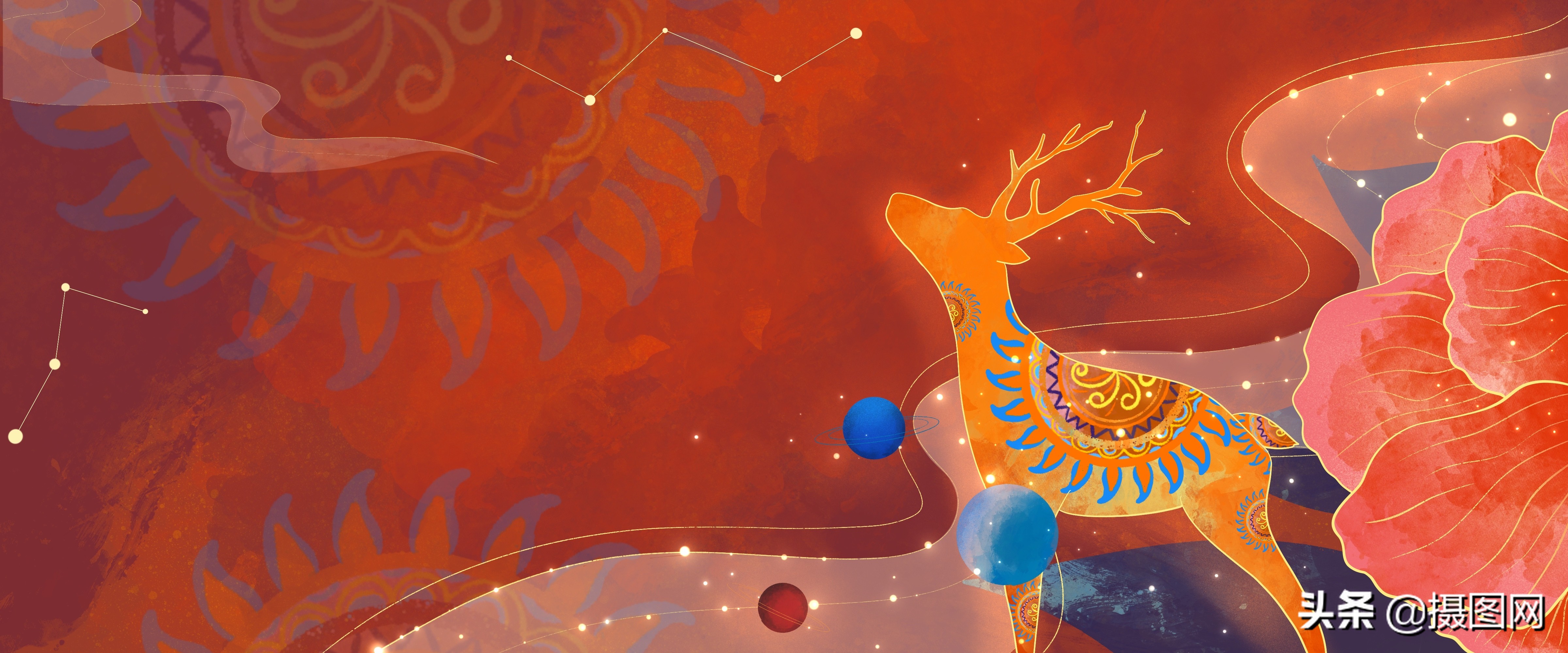 中国风底纹古典素材,国潮插画中国风元素