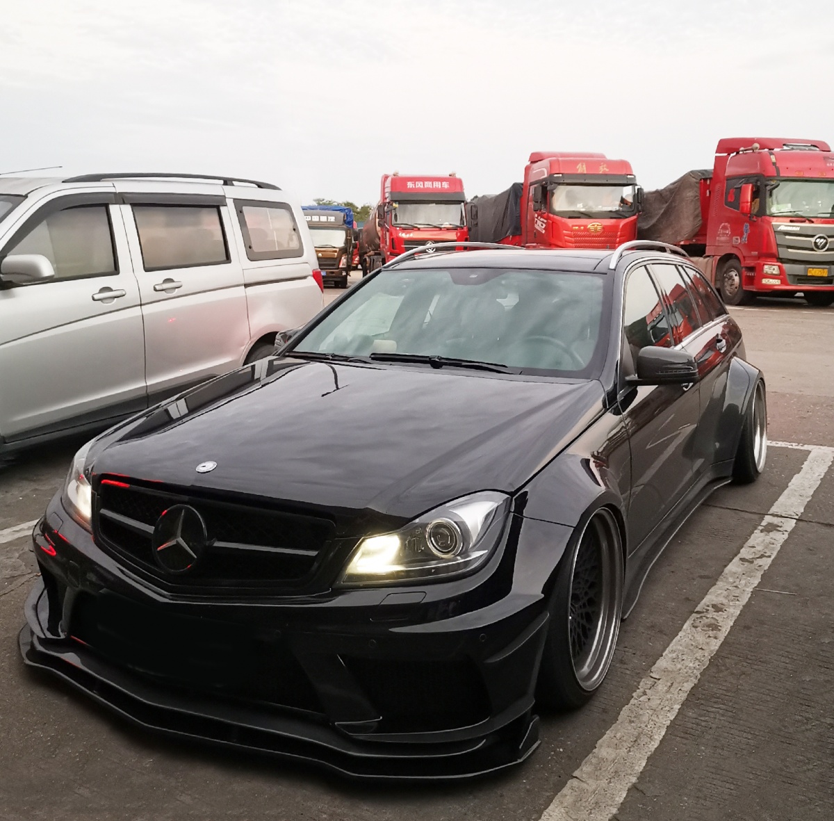 改装奔驰c200旅行版,奔驰c200改装四近四远