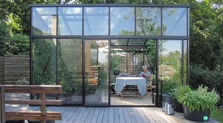 长方形露台阳光房怎么设计,40平现代庭院阳光房设计