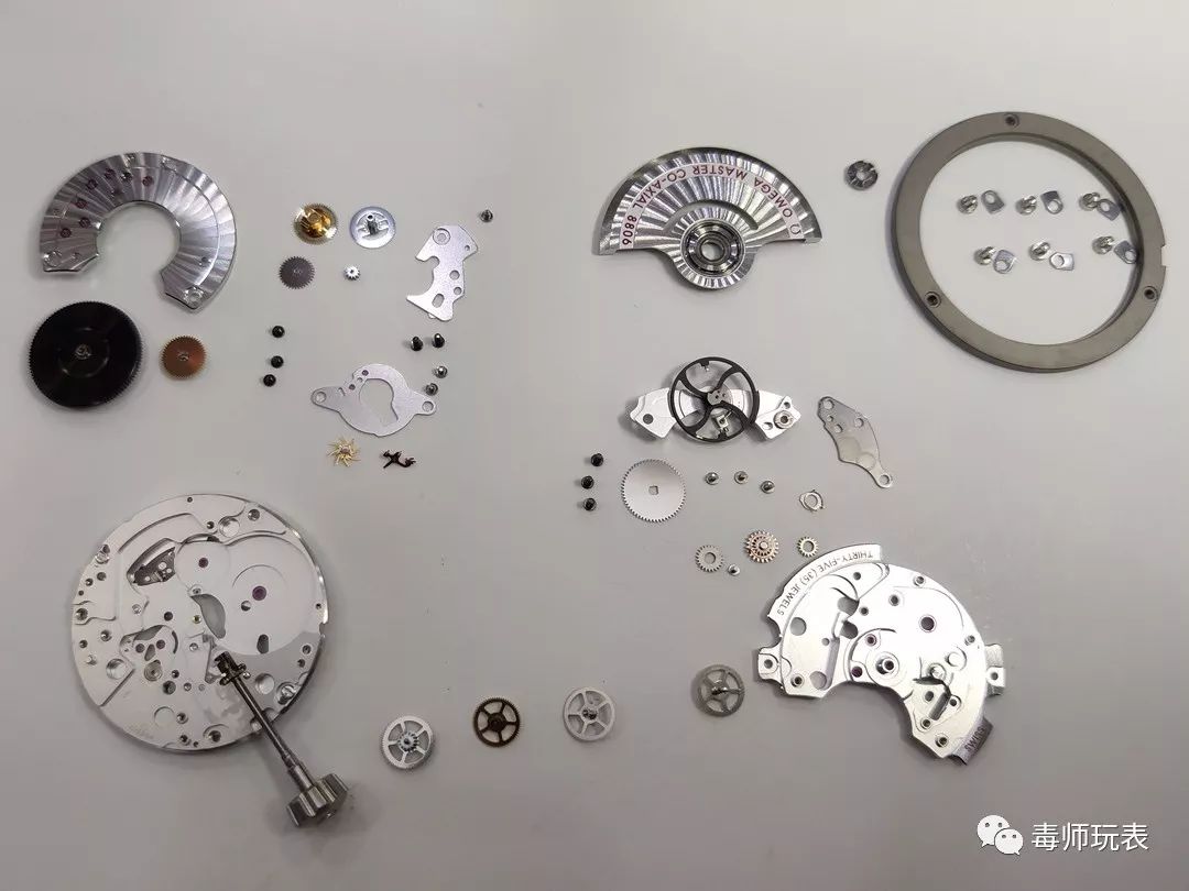 拆解欧米茄海马300机芯图,vs厂欧米茄海马300机芯