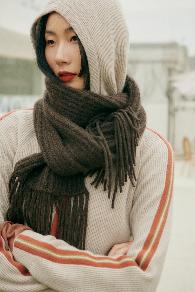 围巾点睛之作,围巾丝巾洋气