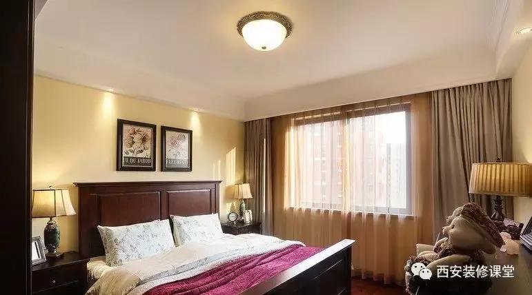 130平三室一厅美式衣帽间,美式带衣帽间的卧室套房