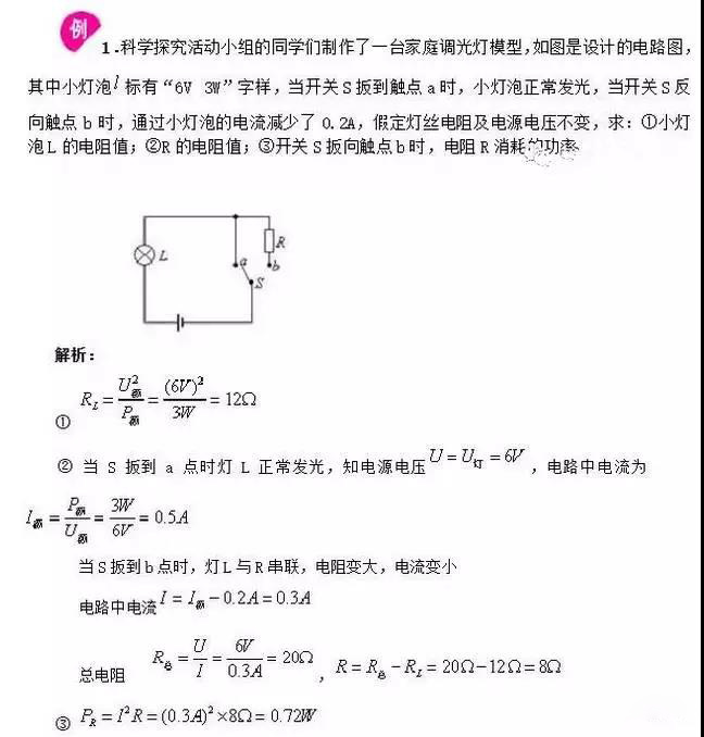 电功率计算的复习宝典，有方法、例题和解析，想考高分的看过来！