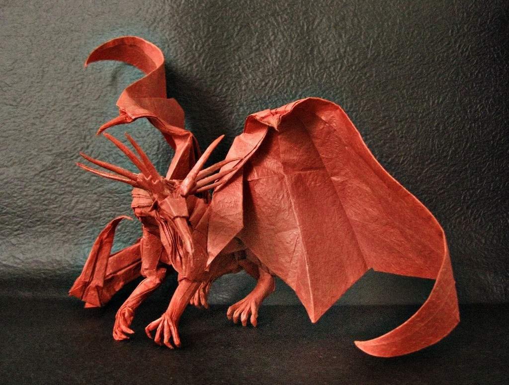 纸艺大神折立体龙,我们用一张纸做出立体龙