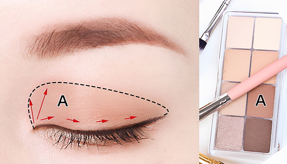 眼妆教程日常初学者自然眼妆,眼妆的画法教程内双眼妆