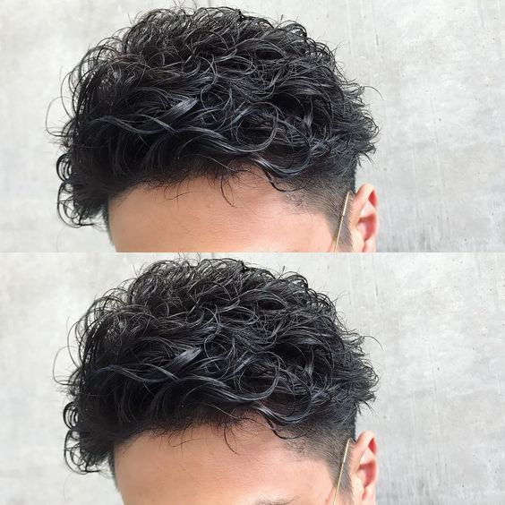 男生发质细软扁塌油腻自然卷发型,男生卷发造型中长发圆脸