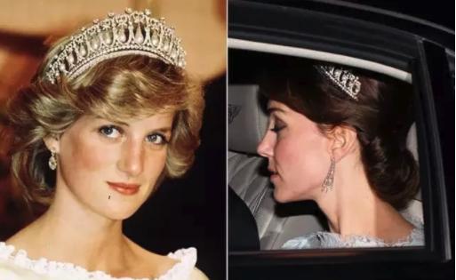 戴安娜给凯特王妃留下的珠宝,凯特王妃戴过戴安娜的什么珠宝