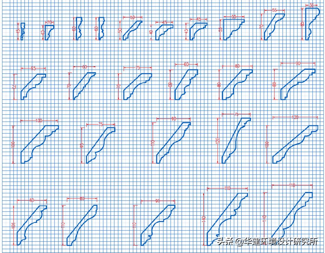 石膏线图纸大全,石膏线吊顶施工图