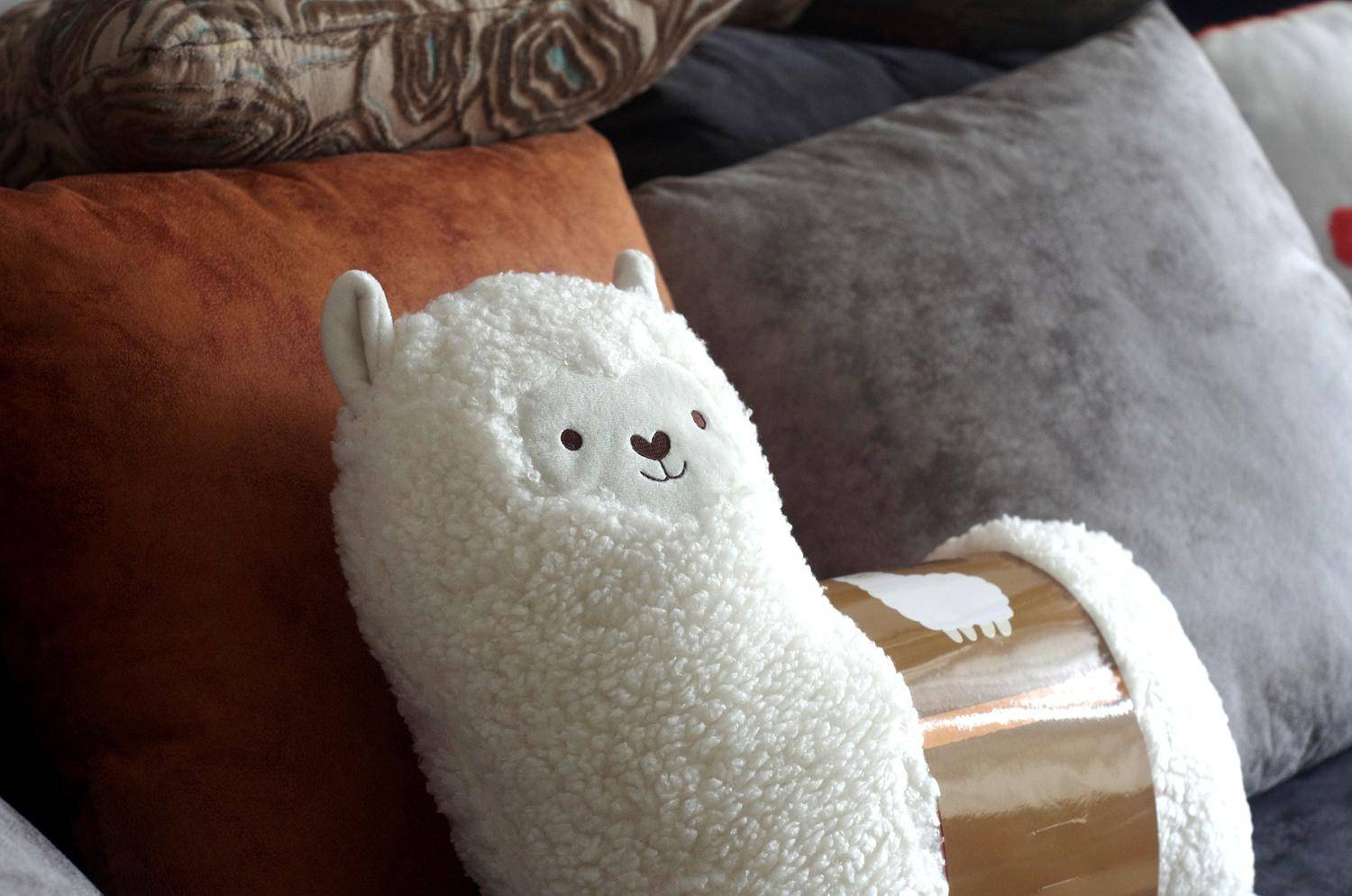 可爱治愈羊驼按摩器,可爱按摩枕羊驼