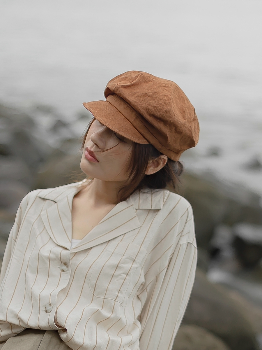 夏天防晒帽子搭配,夏季防晒洋气帽子绿色