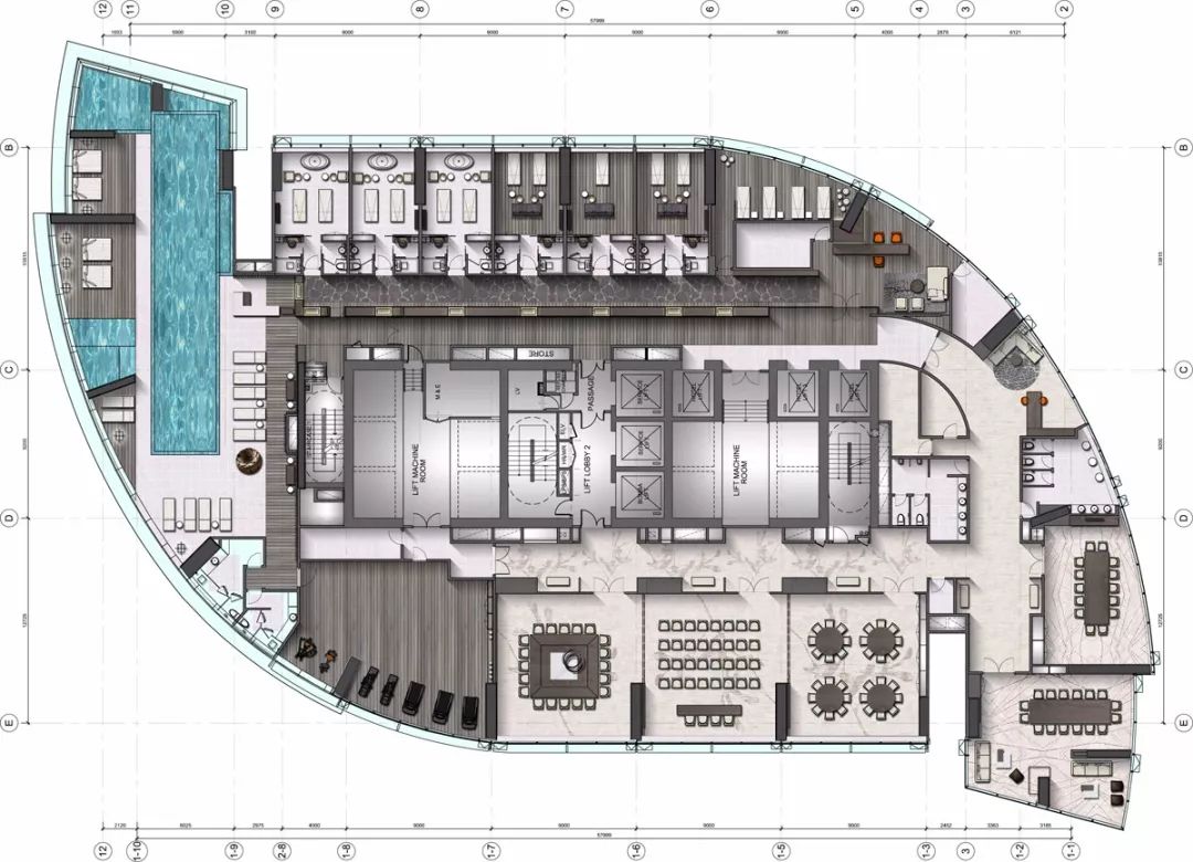 室内设计ps彩色平面图素材下载,ps室内平面图图库