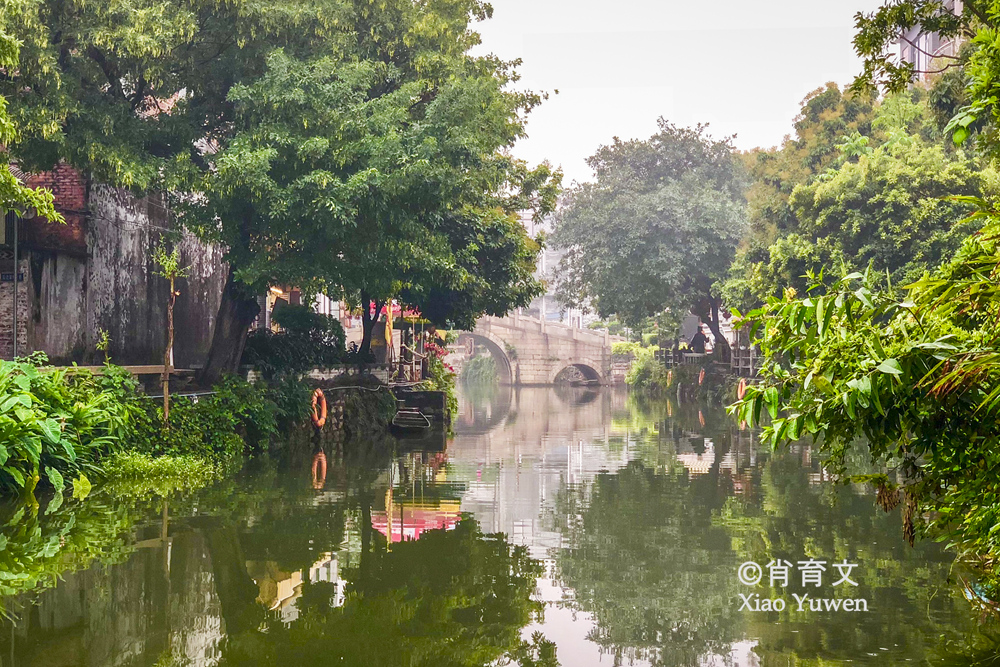 顺德逢简水乡，那一片小桥流水人家的风光，是古桥古屋古木的桃源