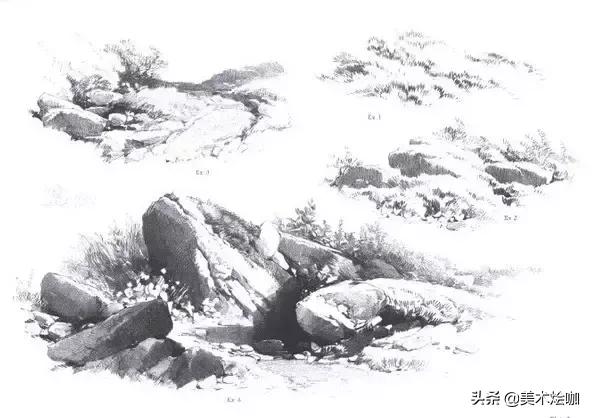 静物素描风景图临摹,简单又好画的彩铅素描风景图