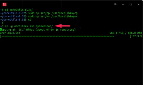 linux怎么显示cp命令的进度,linuxmv和cp命令区别