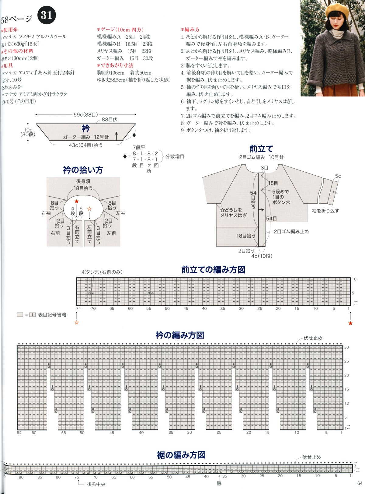 日本杂志女装视频,早春小众针织外套