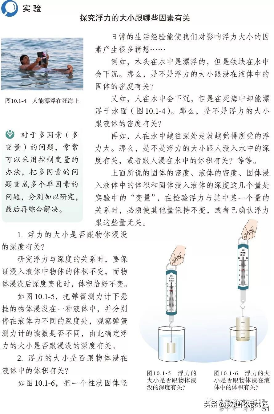 寒假八年级物理预习教辅,人教版八年级下册物理预习笔记
