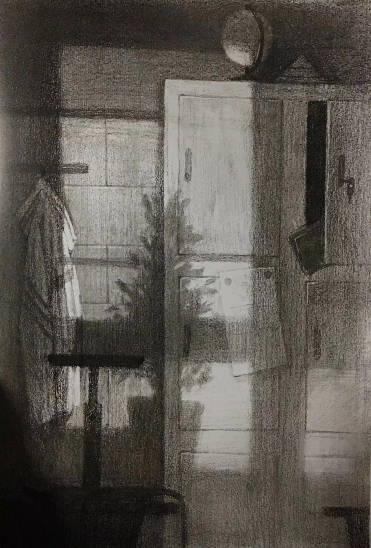 清华校考场景素描高分卷,清华素描场景高分卷技法