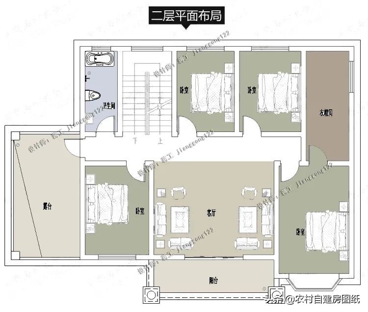 二层带车库露台农村别墅,带车库的二层农村小别墅实景房