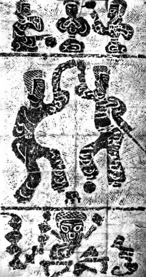 蹴鞠画像石,汉画像石蹴鞠图