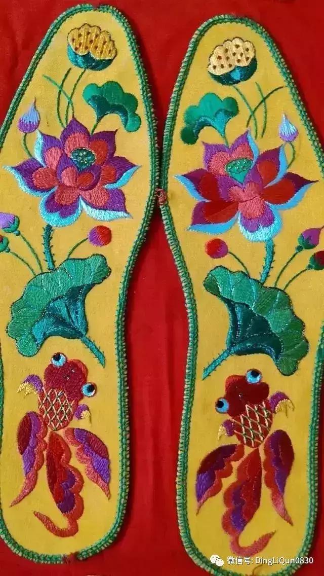 鞋垫手工刺绣最好看复杂的图案,刺绣作品展示简单
