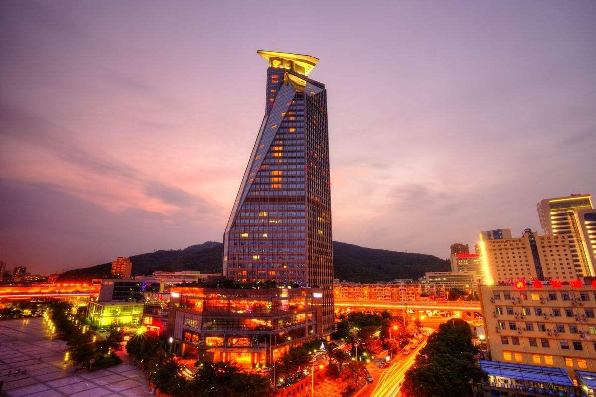 厦门世贸大厦双子塔视觉震撼,厦门十大大厦