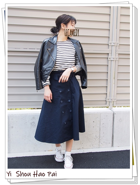 中长款风衣半裙,搭风衣的长半裙