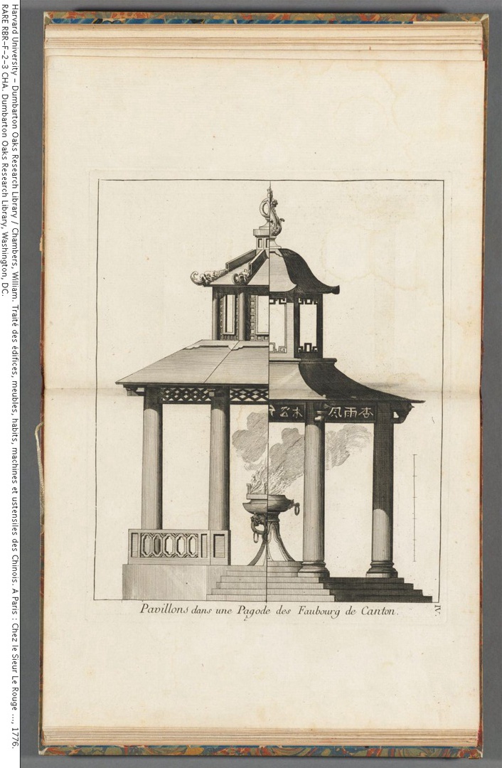 1757年版《中国建筑、家俱、服饰、机械和器皿之设计》插图欣赏