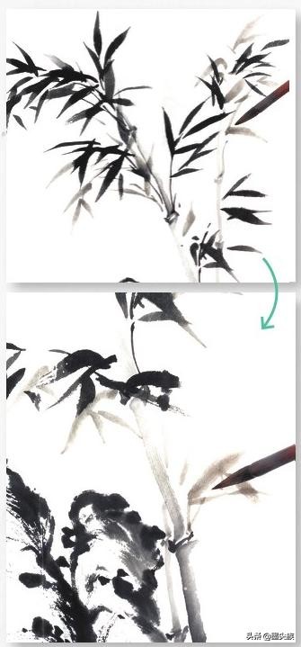 兰竹组合水墨画,兰竹图怎么画好看