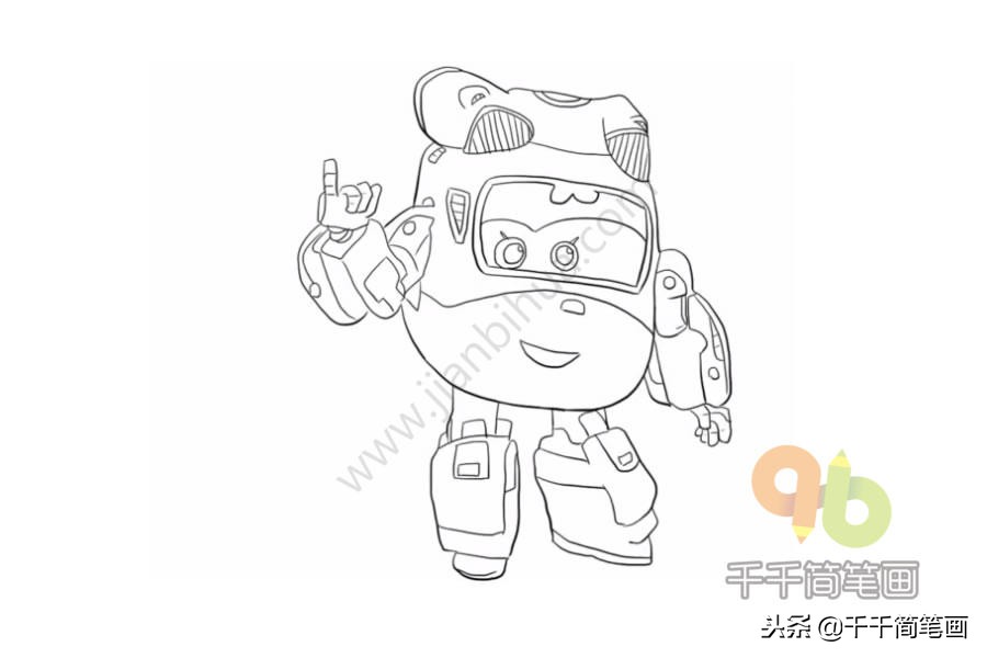 超级飞侠中的所有飞侠简笔画,超级飞侠小猪佩奇简笔画视频