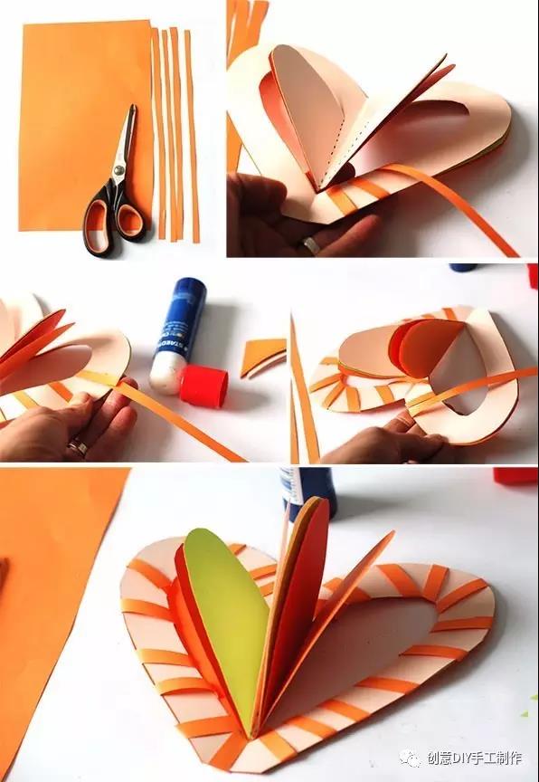 暑假陪孩子做手工，做一个心意满满的心形书