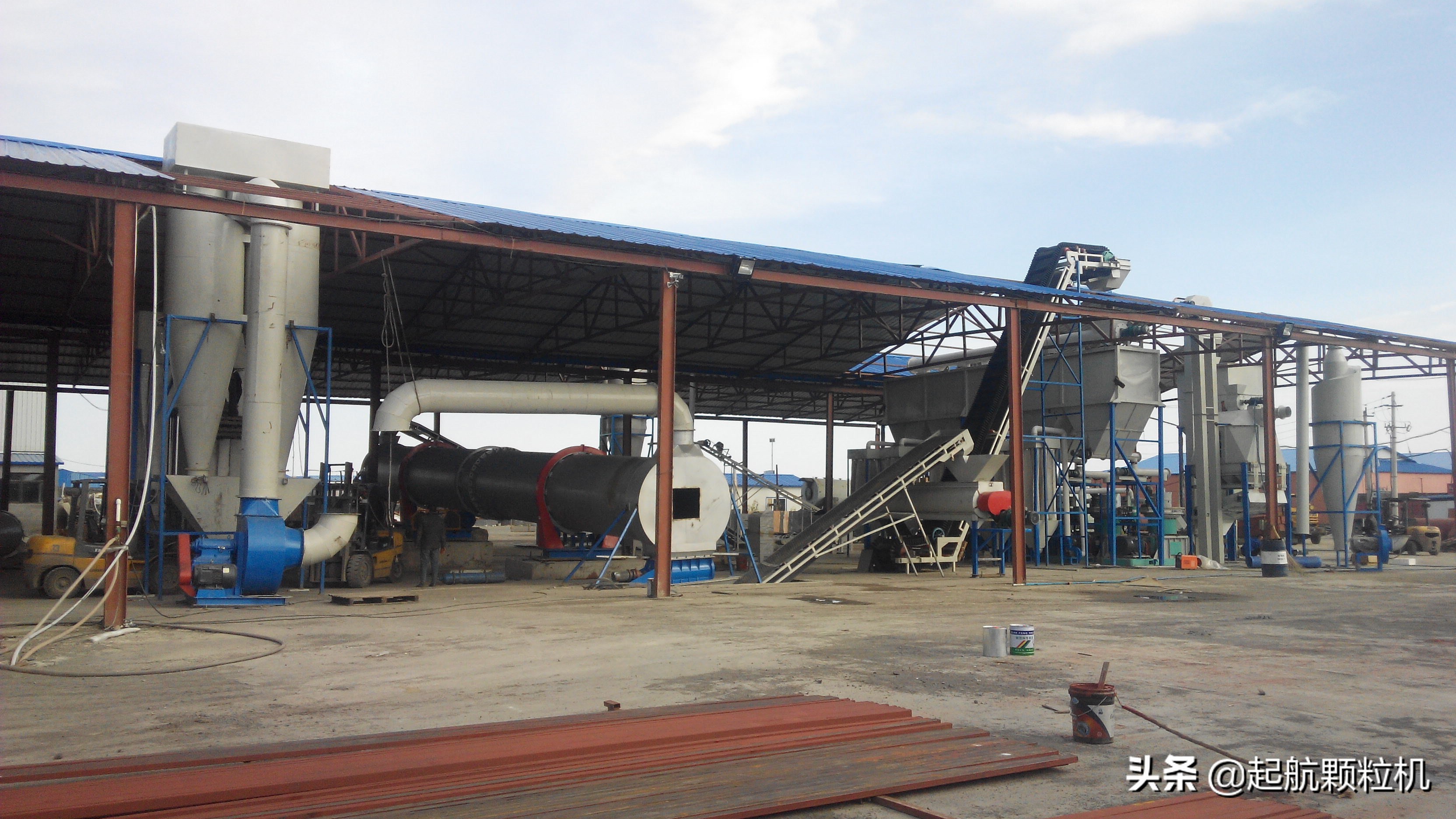 颗粒机装配流程,颗粒机生产线整套设备安装现场