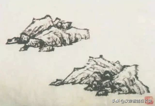 山水画技法山石的基本画法解析,中国山水画技法如何画山石