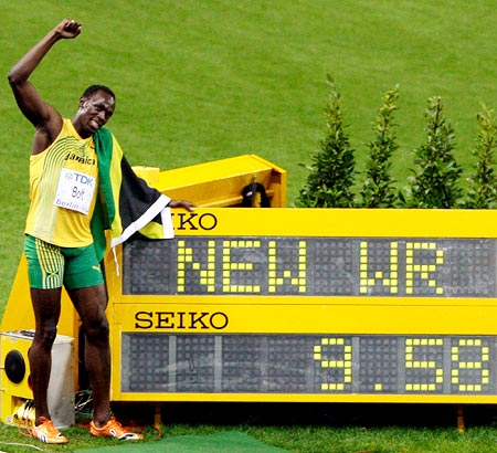 博尔特跑进9秒58现场,博尔特苏炳添60米最快纪录