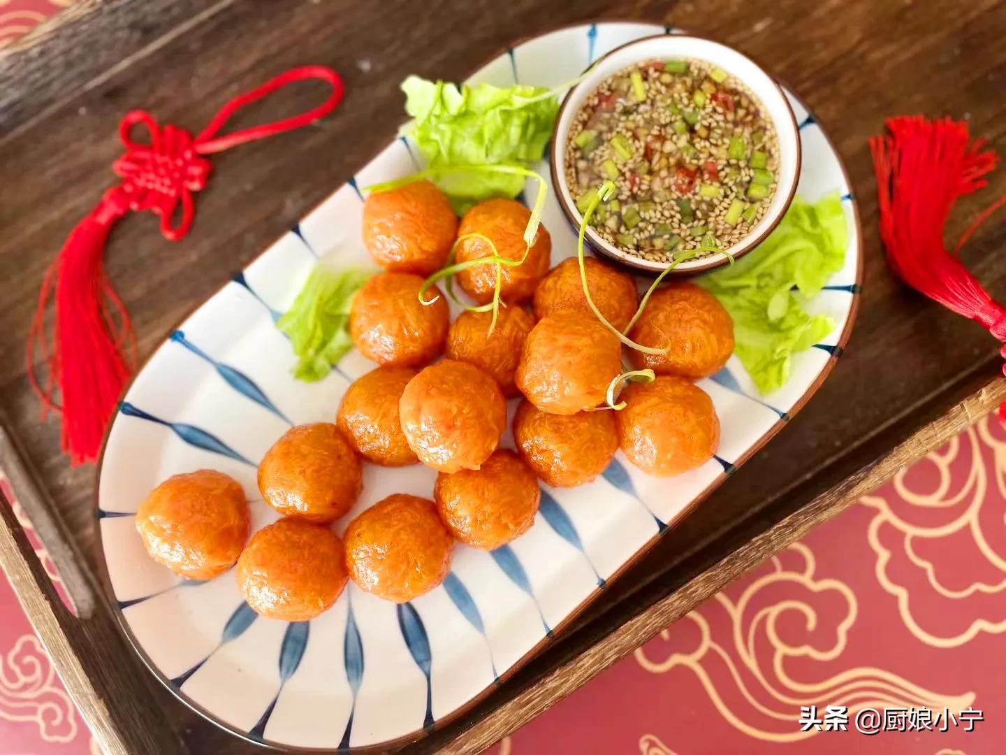 我家丸子,家常素丸子酥脆美味