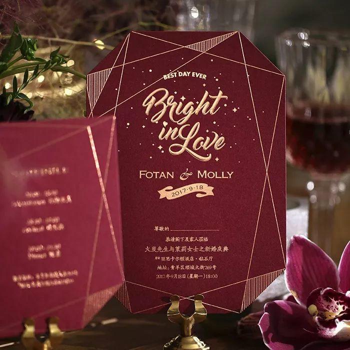 独特大气的婚礼请柬,简单高级婚礼请柬模板