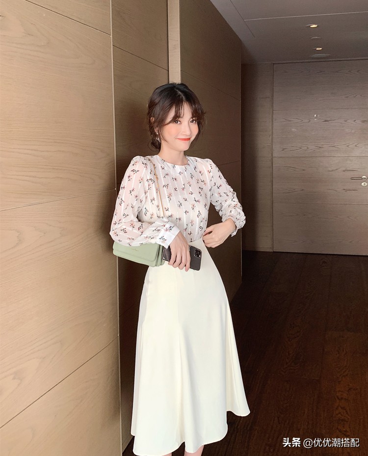 半身裙搭配夏季雪纺裙图片,搭配半身裙的上衣夏季雪纺修身