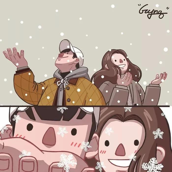 韩国插画师爱情故事,韩国插画大师情侣