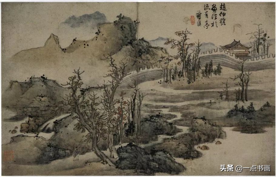 明画家蓝瑛溪山幽居图,明蓝瑛山水画全集