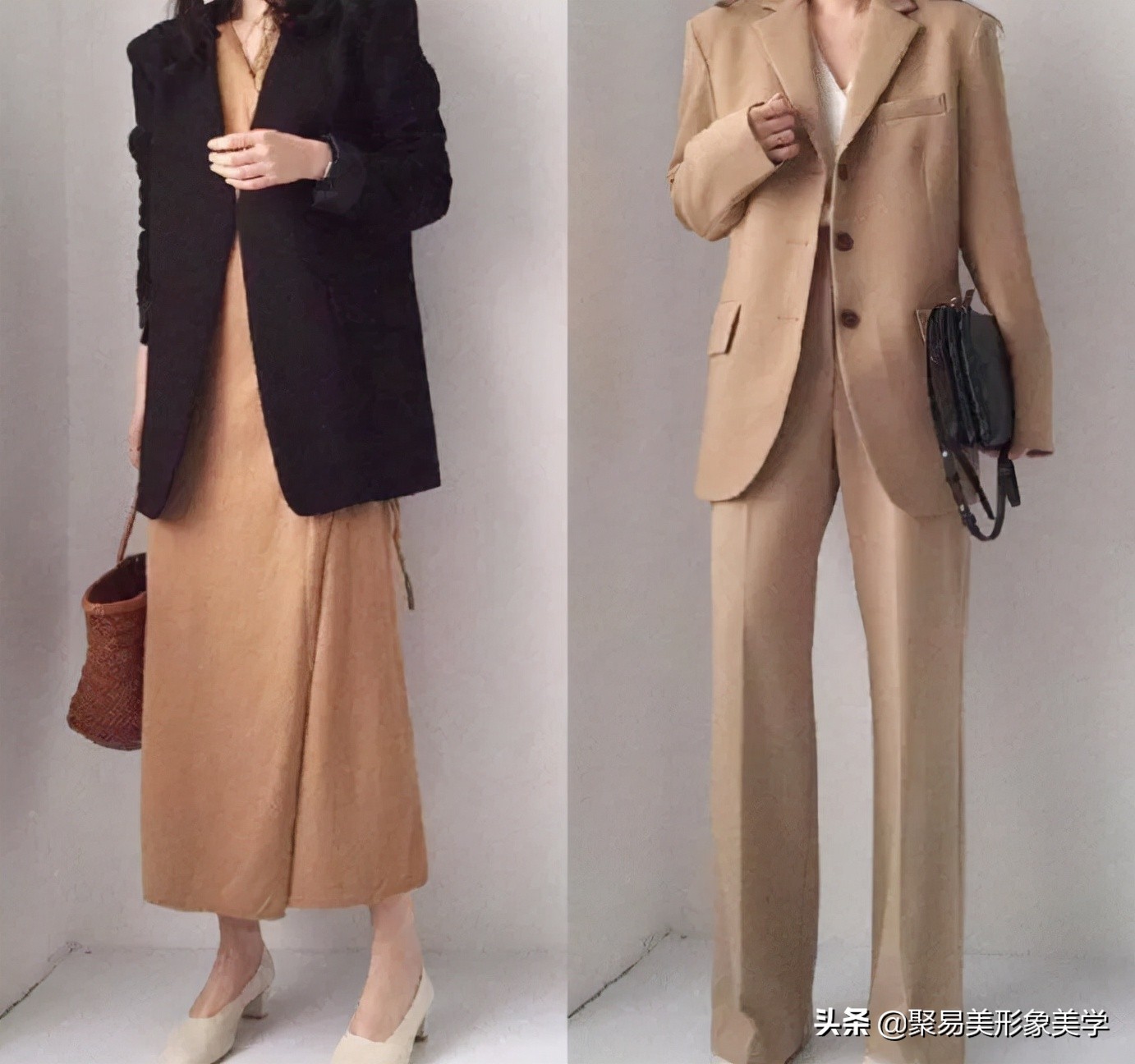 初秋穿什么颜色好看,秋天穿“杏色”太好看了