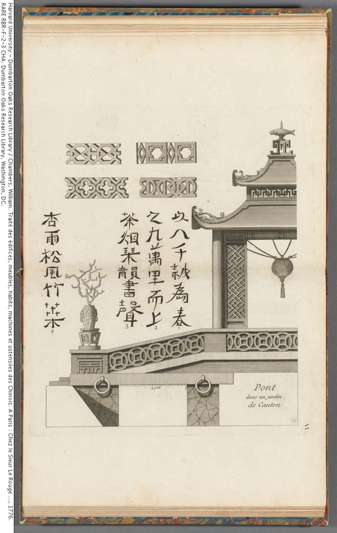 1757年版《中国建筑、家俱、服饰、机械和器皿之设计》插图欣赏